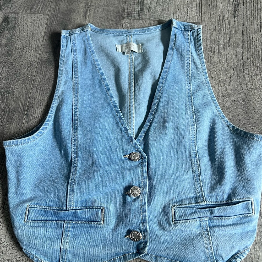 Love Tree Light Blue Denim Vest